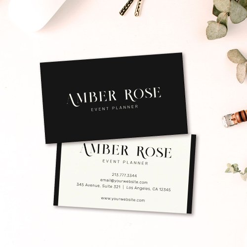 Stylish Elegant Typography Unique Bold Minimalist Business Card