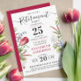 Stylish Elegant Wild Flowers Retirement Party Invitation