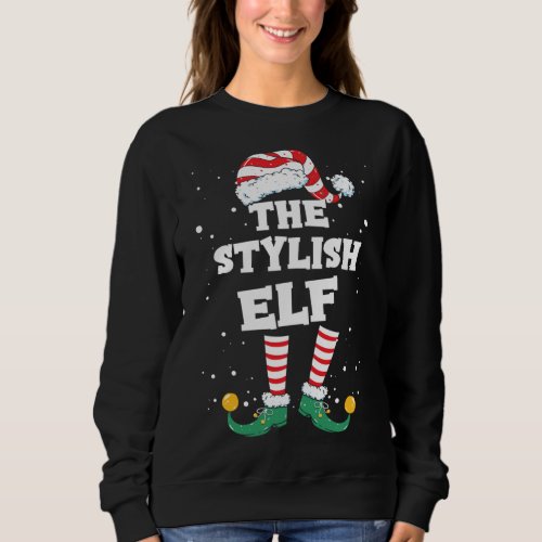 Stylish Elf Family Matching Christmas Pajama Sweatshirt