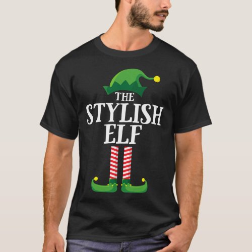 Stylish Elf Matching Family Group Christmas Party T_Shirt