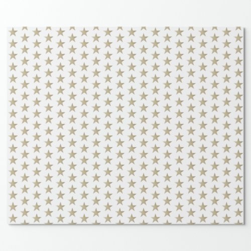 Stylish embossed gold star glitter wrapping paper