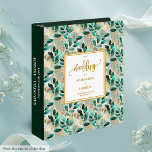 Stylish Emerald Gold Eucalyptus Wedding Memory  3 Ring Binder<br><div class="desc">✅ For matching items search 198W in my collections ✅ Celebrate love and memories with our elegant wedding ring binder and memory album collection, designed with watercolor eucalyptus greenery and shimmering gold accents. Featuring deep green, emerald, sage, hunter, and forest green tones mixed with luxe gold leaves, each album offers...</div>