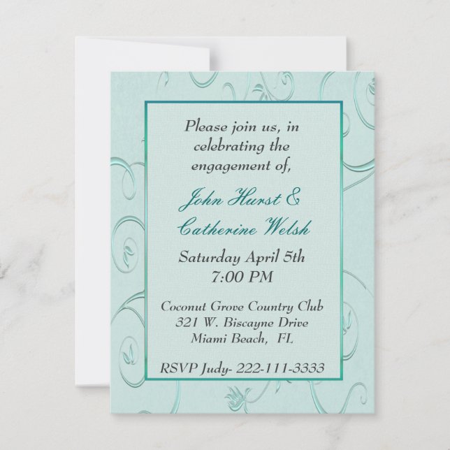 Stylish engagement party Invitation (Front)