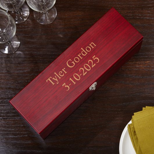 Stylish Engraved Bonacorso Wine Gift Set (Front)