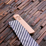 Stylish Engraved Monogram Natural Wood Tie Hanger<br><div class="desc">This unique high quality,  wood and metal multiple slot (20) hanger is perfect for ties,  scarves and belts.</div>