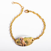 Stylish Engraved Nameplate Gold Bracelet (Front)