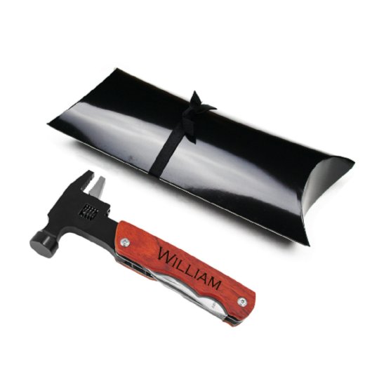 Stylish Engraved Wooden Handle Multi-Tool (Front)