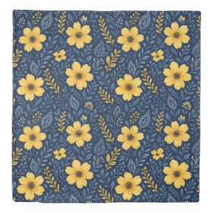 Stylish Ethnic Mediterranean Floral Art Pattern Duvet Cover