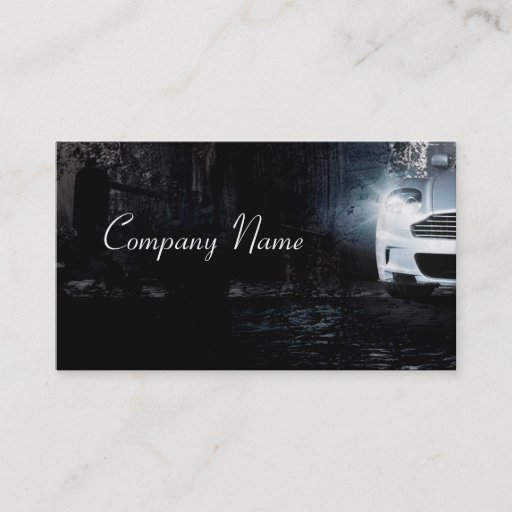 Customizable Stylish exotic sport car in dark business card templates