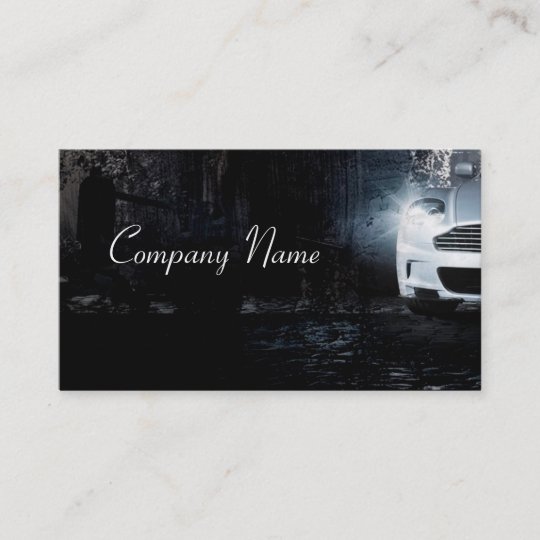 Stylish Exotic Sport Car In Dark Business Card Zazzle Com