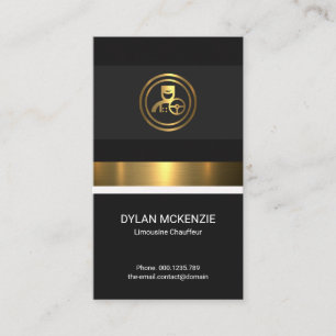 Stylish Exquisite Luminous Gold Foil Chauffeur Business Card