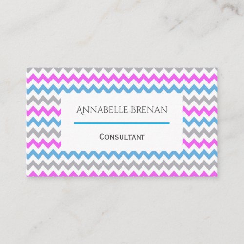 Stylish Eye Catching Chevron Pattern Business Card