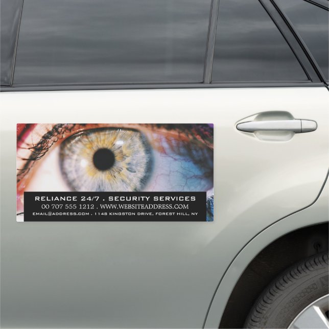 Stylish Eye Image, Security Service Car Magnet (In Situ)
