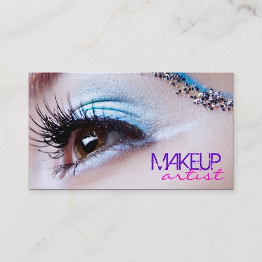 Customizable Stylish Eye Shadow - Makeup Artist Business Card Template