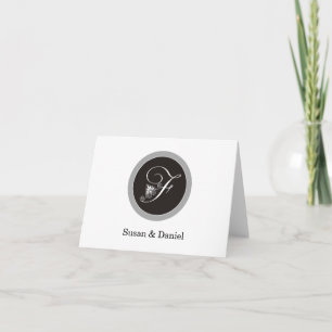 Stylish - F - Monogram Note Card