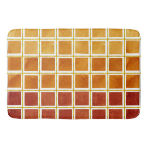 Stylish Fall Colors and Gold texture  Bath Mat