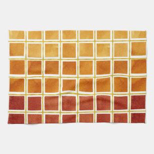 Stylish Fall Colors and Gold texture  Kitchen Towel