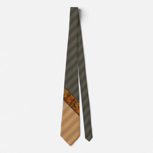 Stylish Fall Stripes Neck Tie