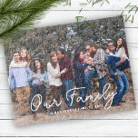 Stylish Family Photo Script Typography Custom Jigsaw Puzzle<br><div class="desc">Modern Family Photo Script Typography Custom Photo Jigsaw Puzzle.</div>
