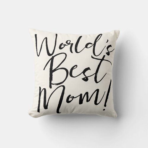 Stylish Fancy Script Writing Mothers Day Throw Pillow