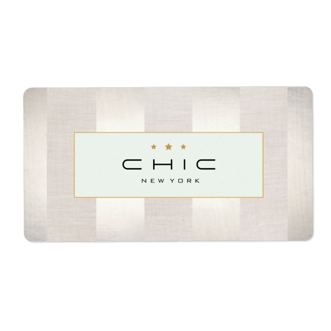 Stylish Fashion and Beauty Modern Striped Label (Front)