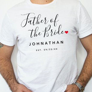 Stylish Father Of The Bride Wedding T-Shirt