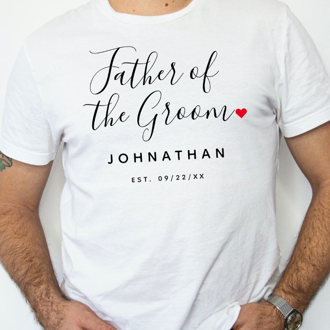 Stylish Father Of The Groom Wedding T-Shirt (Creator Uploaded)