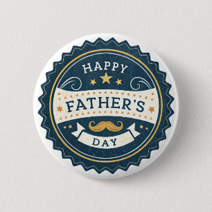 Stylish Father’s Day Watch – Retro Badge Design wi Button