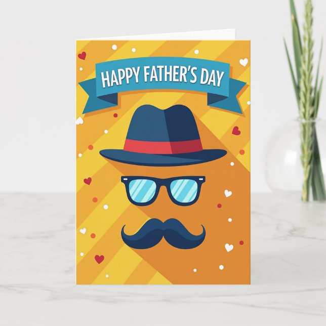 Stylish Fathers Day Face Card (Front)