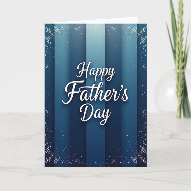 Stylish Fathers Day Script Card (Front)
