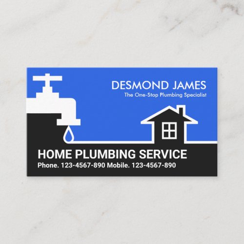 Stylish Faucet Water Pipeline Border Business Card