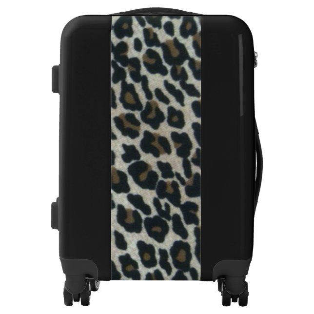 Stylish Faux Leopard Print Luggage (Front)