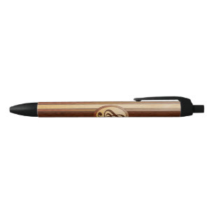 Stylish Faux Wood Treble Clef Inlay Pen