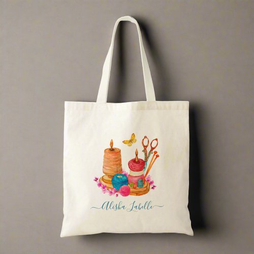 Stylish Feminine Seamstress Sewing Tailor Handmade Tote Bag