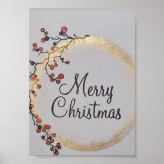 Stylish Festive Holiday Lettering Design Poster