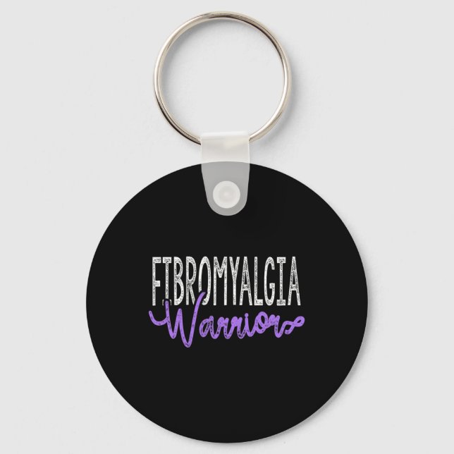 Stylish Fibromyalgia Warrior  Keychain (Front)