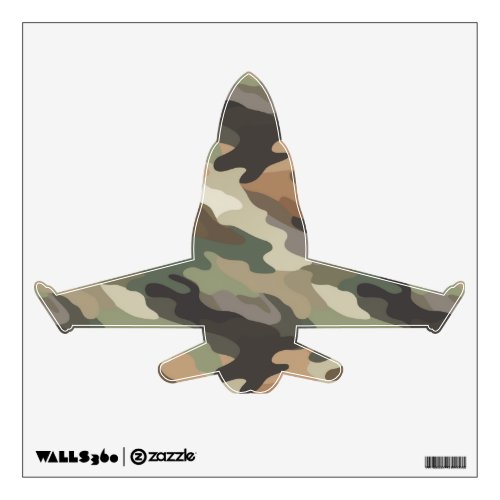 Stylish Fighter Jet Camouflage Wall Decal Aviation