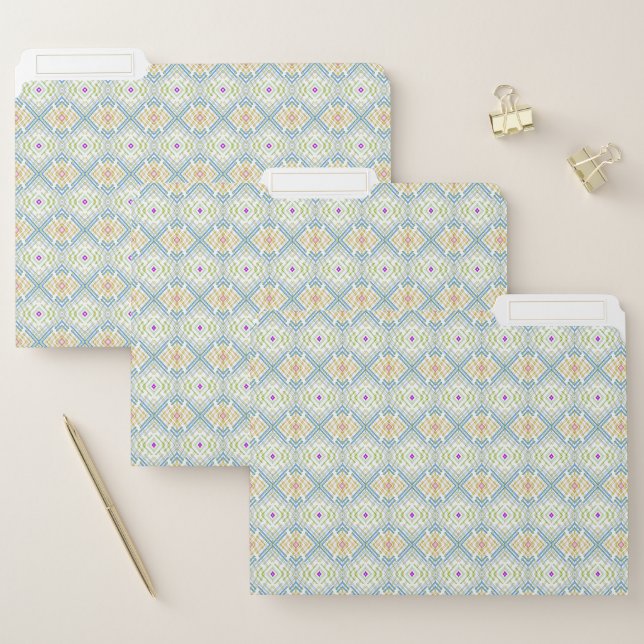 Stylish File Folders With Modern Pattern (Set)