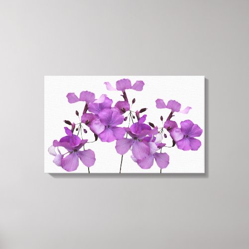 Stylish fine art purple lavender lilac floral cute canvas print