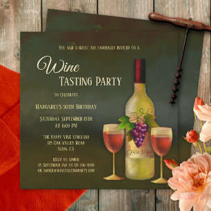 Stylish Fine Art Wine Tasting Invitation