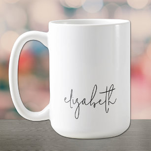 Stylish First Name Minimalist Script Coffee Mug