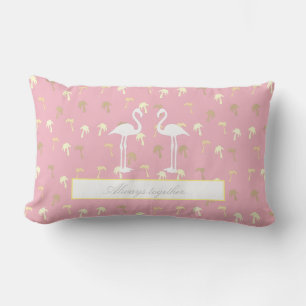 Stylish Flamingo Always Together Palm Cushion