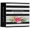 Stylish Floral and Stripes Musical Notes With Name