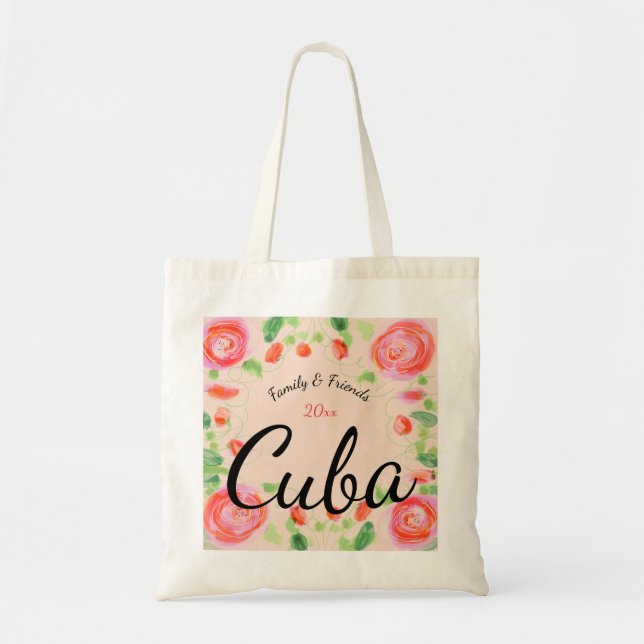 Stylish Floral Art Designed  Tote Bag (Front)