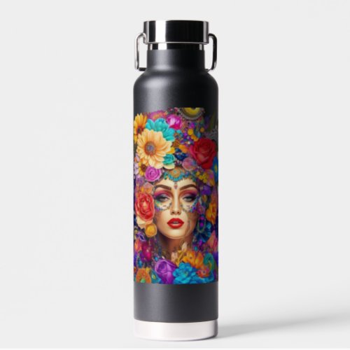 Stylish Floral Copper Water Bottle