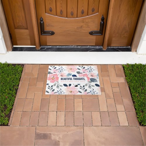 Stylish floral entry mat