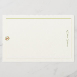 Stylish floral Fleur de Lys  Personalized Name Stationery