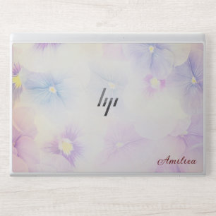 Stylish Floral Monogram Modern Script HP Laptop Skin