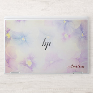 Stylish Floral Monogram Modern Script HP Laptop Skin