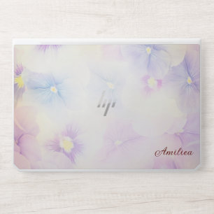 Stylish Floral Monogram Modern Script HP Laptop Skin